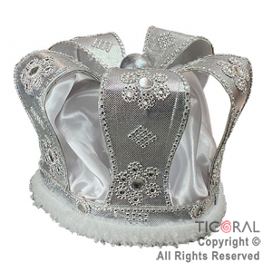 SOMBRERO CORONA REY FREDDIE MERCURY PLATA x 1